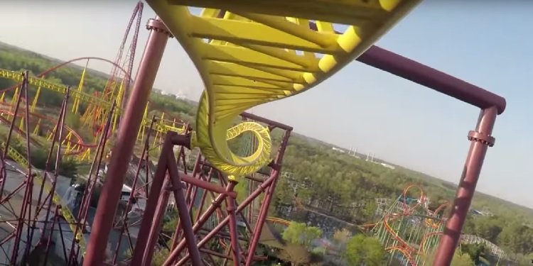 POV Video of Volcano: The Blast Coaster!