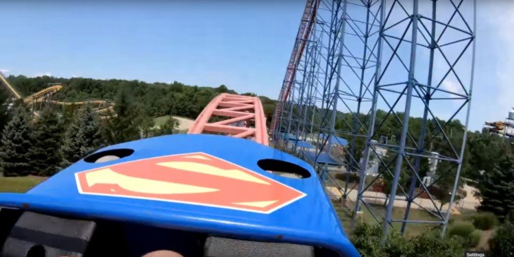 POV Video of Superman: Ride of Steel!