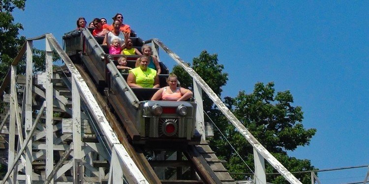 Video of Camden Park's Classic Wooden Coasters!