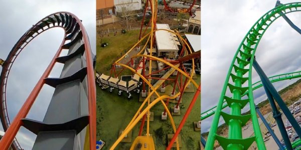 POV Video of Each Coaster at SF Fiesta Texas!